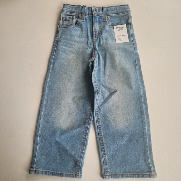 NEW! DENIZEN from Levi's Boys' Loose Fit Adjustable Waist Light Blue Jeans - Picture 4 of 7